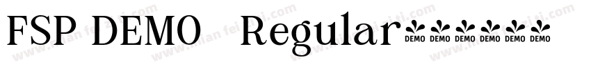 FSP DEMO   Regular字体转换